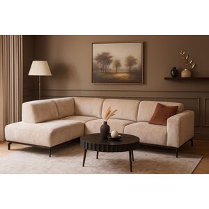 Hoekbank Philip Beige 256x188x77