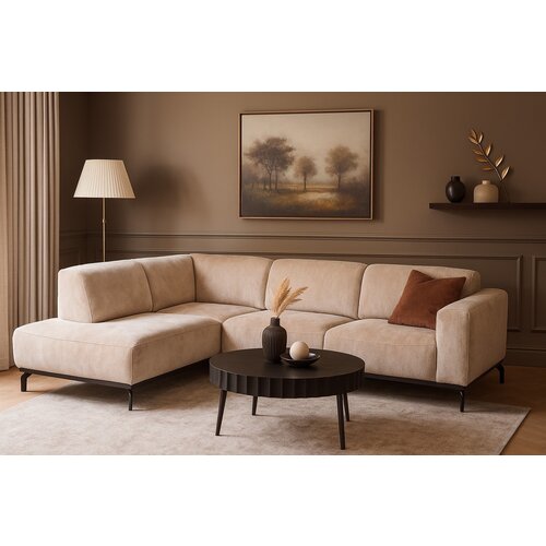 Hoekbank Philip Beige 256x188x77