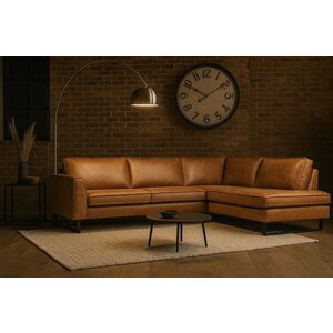 Hoekbank Norah Bruin 274x204x85