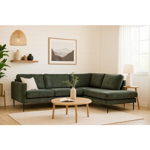Hoekbank Elore Groen 247x195x84