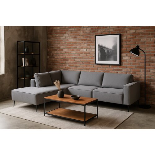 Hoekbank Rocca Grijs 265x210x84