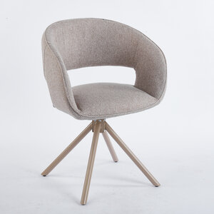 Eetkamerstoel Flora Beige Patroon Draaibaar