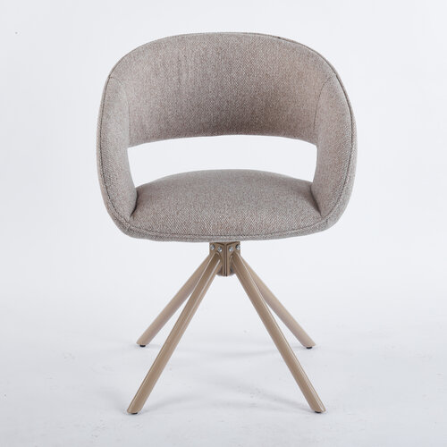 Eetkamerstoel Flora Beige Patroon Draaibaar Eetkamerstoel Flora Beige Patroon Draaibaar