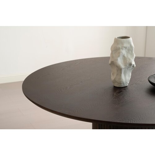 Eettafel Japandi Donker Bruin Walnoot 130cm