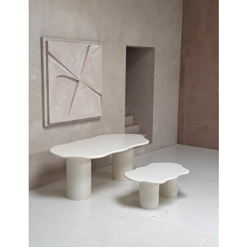 Organisch Beton Look Eettafel Beige