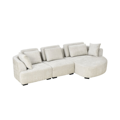 Organische Hoekbank Gentle Roma Ivory Organische Hoekbank Gentle Roma Ivory