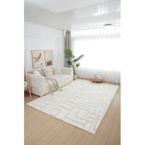 Vloerkleed Japandi Fluffy Flair Zand Vloerkleed Japandi Fluffy Flair Zand