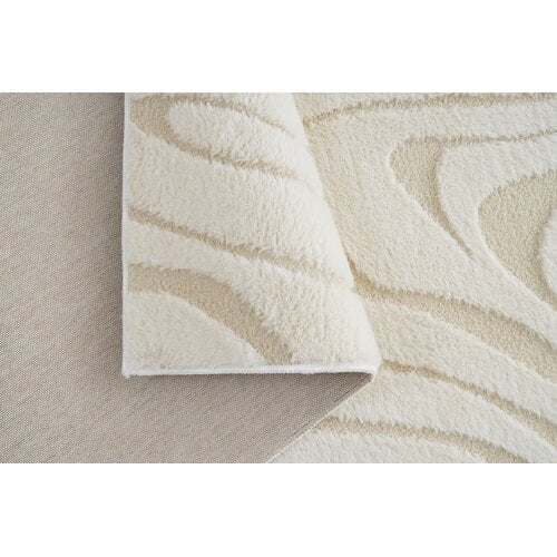 Vloerkleed Japandi Fluffy Wave Zand 200x290 Vloerkleed Japandi Fluffy Wave Zand 200x290