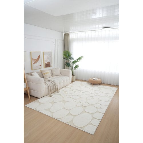 Vloerkleed Japandi Fluffy Stone Zand 200x290 Vloerkleed Japandi Fluffy Stone Zand 200x290