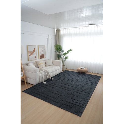 Vloerkleed Japandi Fluffy Flair Zwart Vloerkleed Japandi Fluffy Flair Zwart