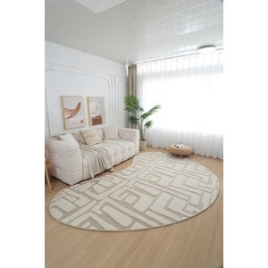 Vloerkleed Japandi Fluffy Flair Organisch Taupe Vloerkleed Japandi Fluffy Flair Organisch Taupe