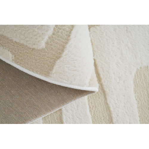 Vloerkleed Japandi Fluffy Flair Organisch Taupe 200x290 Vloerkleed Japandi Fluffy Flair Organisch Taupe 200x290