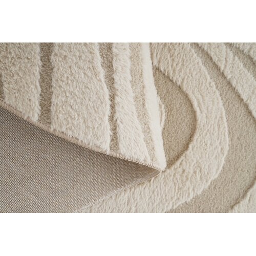 Vloerkleed Japandi Fluffy Wave Organisch Taupe Vloerkleed Japandi Fluffy Wave Organisch Taupe