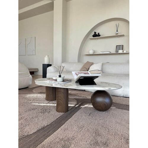 Organisch Walnoot Zand Salontafel Organisch Walnoot Zand Salontafel