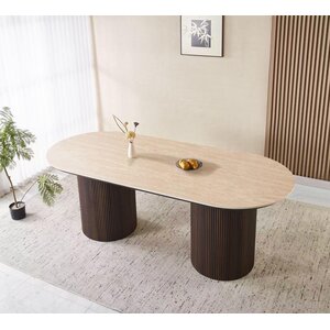 Eettafel Dubai Kimberly Travertin 160