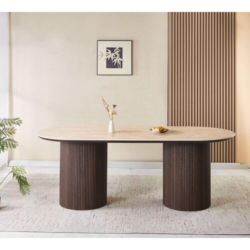 Eettafel Dubai Kimberly Travertin 160