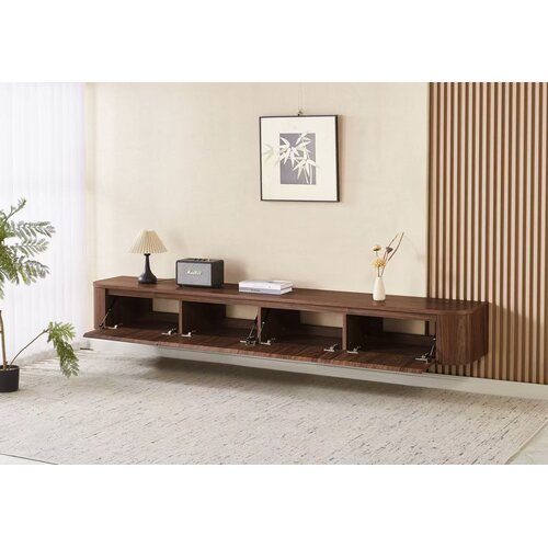 Japandi Curve TV kast meubel afgeronde zijkanten 240CM