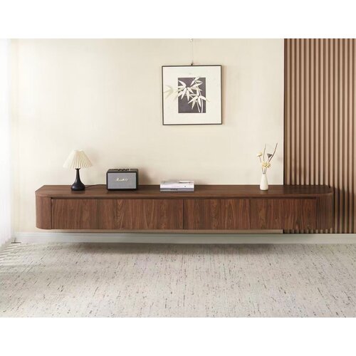 Japandi Curve TV kast meubel afgeronde zijkanten 240CM