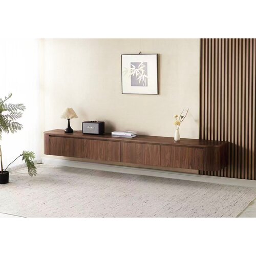 Japandi Curve TV kast meubel afgeronde zijkanten 240CM