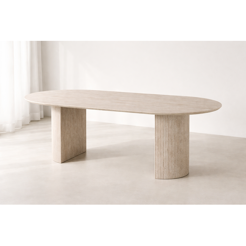 Eettafel Supreme Travertin Look Beige 200 Eettafel Supreme Travertin Look Beige 200