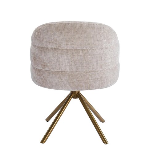 Eetkamerstoel Bella Ivoor Goud Patroon Deluxe Draaibaar