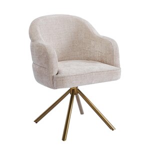 Eetkamerstoel Bella Ivoor Goud Patroon Deluxe Draaibaar