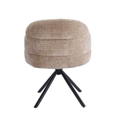 Eetkamerstoel Bella Beige Zwarte Patroon Deluxe Draaibaar