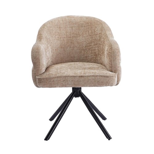 Eetkamerstoel Bella Beige Zwarte Patroon Deluxe Draaibaar