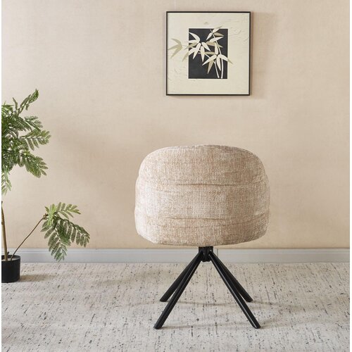 Eetkamerstoel Bella Beige Zwarte Patroon Deluxe Draaibaar