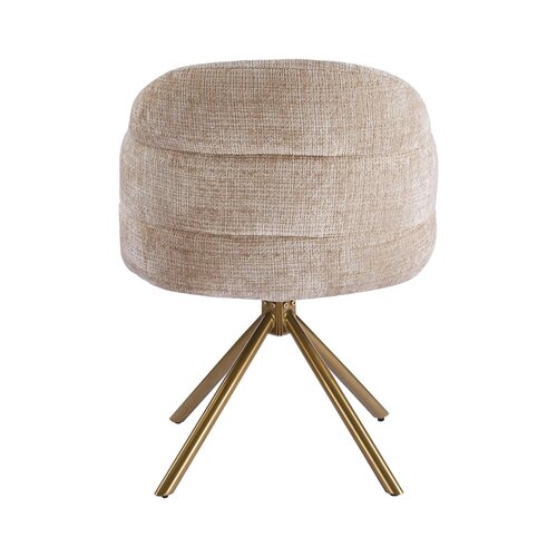Eetkamerstoel Bella Beige Goud Patroon Deluxe Draaibaar