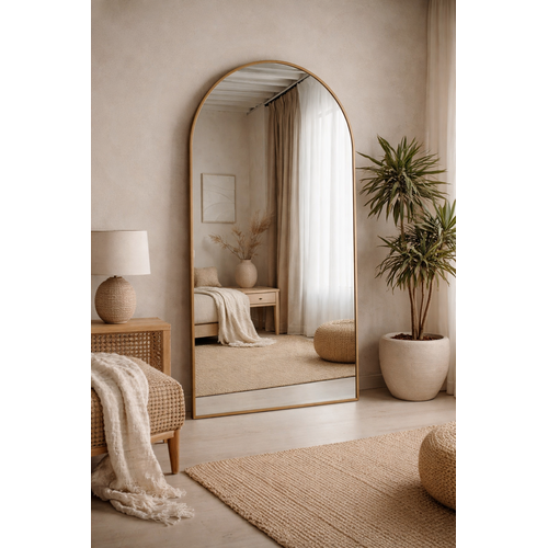 Japandi Boogspiegel Goud 180x80