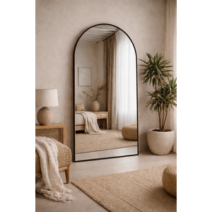 Japandi Boogspiegel Zwart 180x80