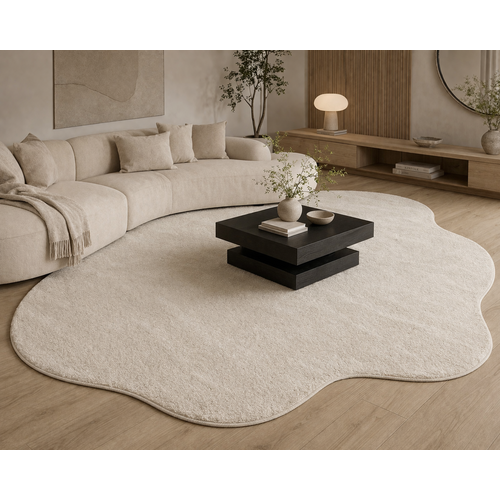 Maatwerk Velvet Vloerkleed Organisch Ivoor