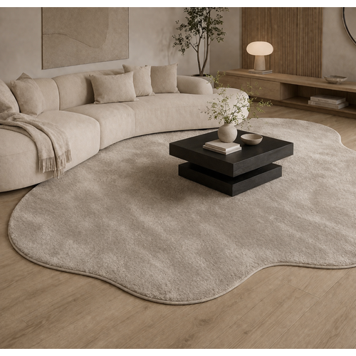 Maatwerk Velvet Vloerkleed Organisch Taupe