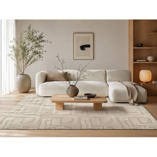 Vloerkleed Japandi Fluffy Teddy Taupe 200x290 Vloerkleed Japandi Fluffy Teddy Taupe 200x290