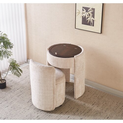 Vanity Deluxe Make Up Tafel Set Beige