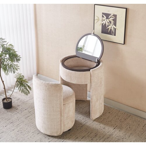Vanity Deluxe Make Up Tafel Set Beige