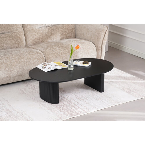 Salontafel Luna Ovaal Zwart 120