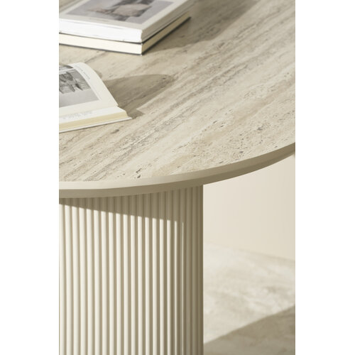 Eettafel Luna Travertin Beige 200