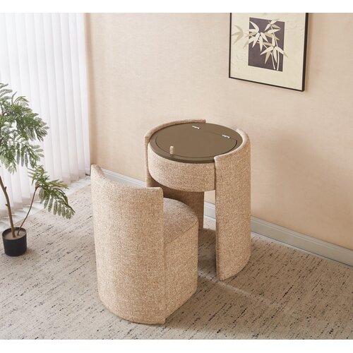 Vanity Deluxe Make Up Tafel Set Taupe Vanity Deluxe Make Up Tafel Set Taupe