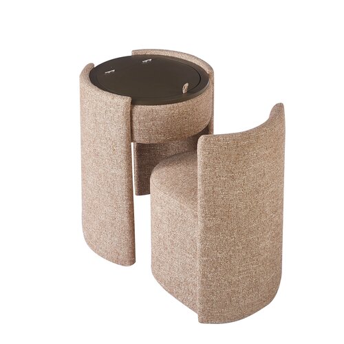 Vanity Deluxe Make Up Tafel Set Taupe Vanity Deluxe Make Up Tafel Set Taupe