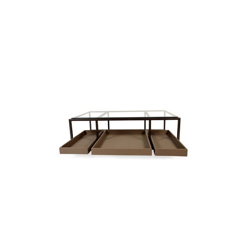 Zaza Salontafel Smoke Brons 3 Delige Lades 140 Zaza Salontafel Smoke Brons 3 Delige Lades 140