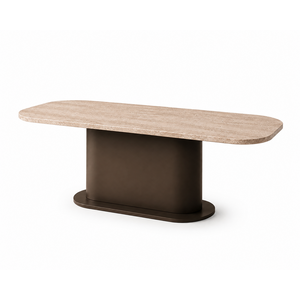 Zaza Eettafel Milano Travertin Brons 210 Zaza Eettafel Milano Travertin Brons 210