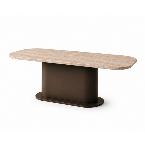 Zaza Eettafel Milano Travertin Brons 210 Zaza Eettafel Milano Travertin Brons 210