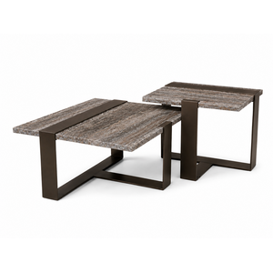 Zaza Salontafel Fabien Marmer Taupe Set van 2 Zaza Salontafel Fabien Marmer Taupe Set van 2