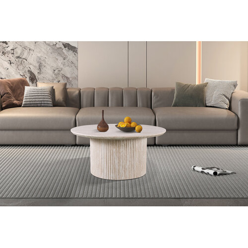 Salontafel Supreme Travertin Look Rond