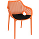 Siesta Siesta Air XL Stapelbare Tuinstoel met Armleuning Oranje Siesta Siesta Air XL Stapelbare Tuinstoel met Armleuning Oranje
