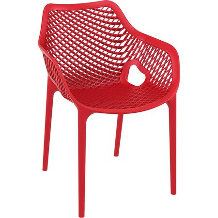 Baratti Baratti Carva Stapelbare Tuinstoel met Armleuning Rood