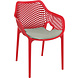 Siesta Siesta Air XL Stapelbare Tuinstoel met Armleuning Rood Siesta Siesta Air XL Stapelbare Tuinstoel met Armleuning Rood
