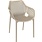 Baratti Baratti Carva Stapelbare Tuinstoel met Armleuning Taupe